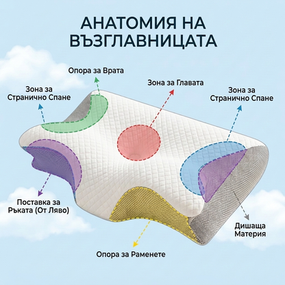 VELOURA™ Ергономична Контурна Възглавница