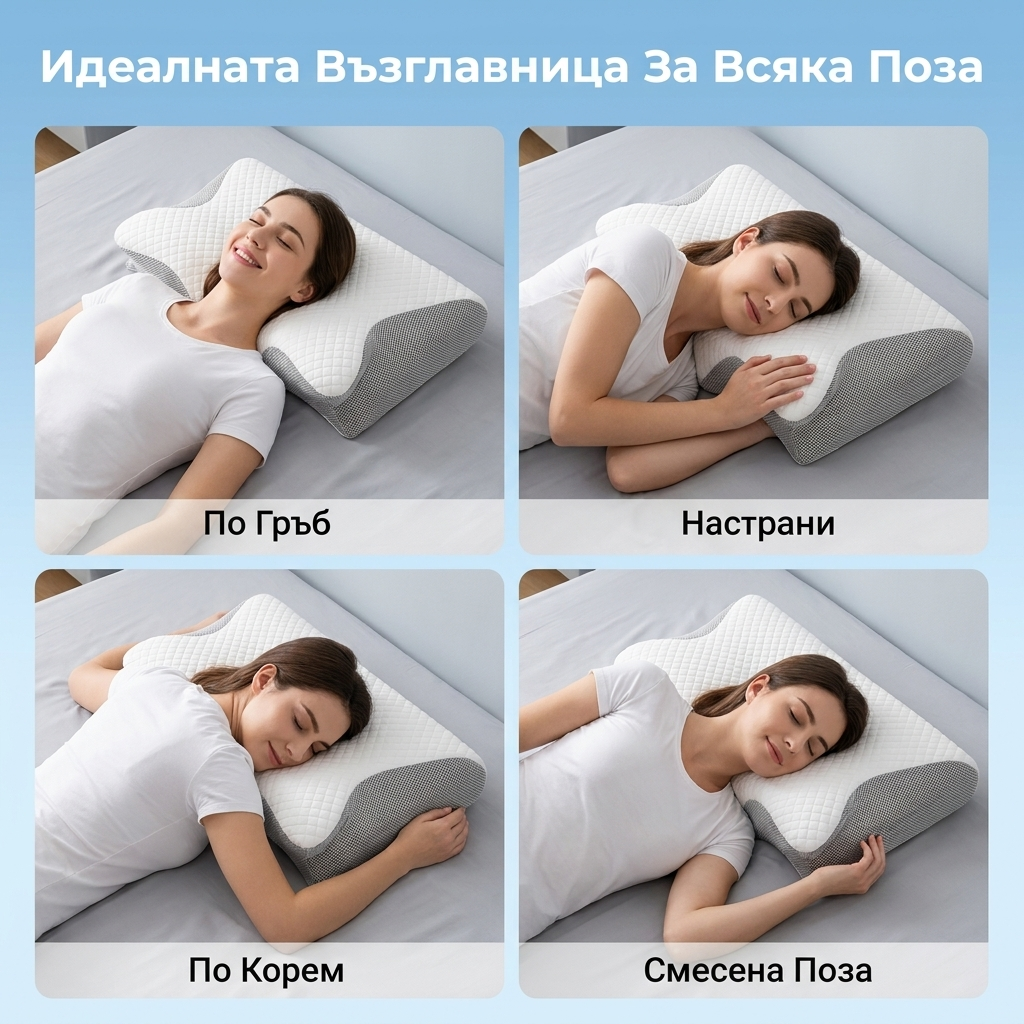 VELOURA™ Ергономична Контурна Възглавница